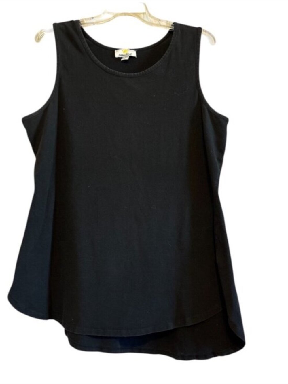 Kathleen Kirkwood Black Asymmetrical Oversized Tank Top Women’s Size 1X